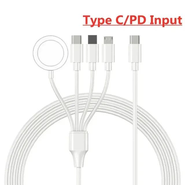 Mobile watch compatible with Apple iWatch four in one wireless charging cable digital wireless charger round four in one - V.I.P Digital Presence