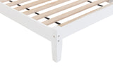 Twin Bed with Button-Decoration Headboard, with Bed Slats,White - V.I.P Digital Presence