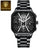 POEDAGAR Fashion Men Luxury Wristwatches Chronograph Luminous Waterproof Date Man Watch Square Dial Leather Quartz Men's Watches - V.I.P Digital Presence