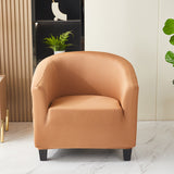 Elastic solid color semi-circular sofa cover, internet cafe, sand caf é, hotel leisure booth, all inclusive, single sofa chair cover - V.I.P Digital Presence