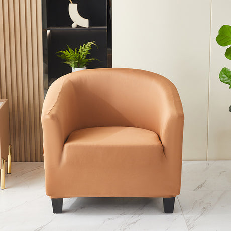 Elastic solid color semi-circular sofa cover, internet cafe, sand caf é, hotel leisure booth, all inclusive, single sofa chair cover - V.I.P Digital Presence