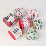 Christmas decoration ribbon, cedar pattern printed ribbon, bow tie, Christmas decoration ribbon, holiday ribbon - V.I.P Digital Presence