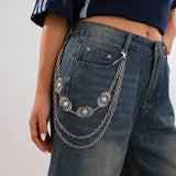 Punk style Moon Teeth Mushroom Cross Chain Pants Chain Street Fashion Multi layer Alloy Waist Chain - V.I.P Digital Presence