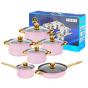 12 - piece wine - red non - stick stainless - steel soup pot set, induction - friendly for kitchen use. - V.I.P Digital Presence