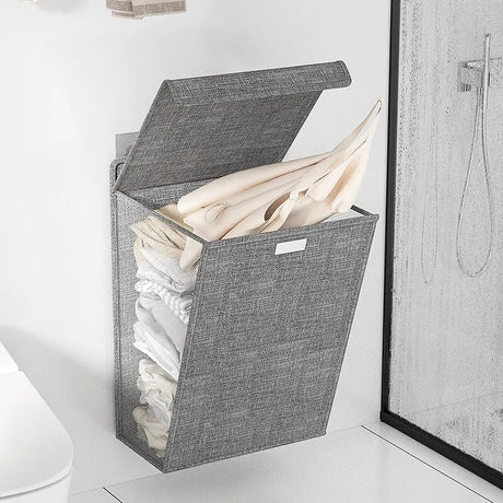 Dirty Clothes Basket Foldable Home Dormitory Dormitory Multifunctional Organization Storage Wall Hanging Basket - V.I.P Digital Presence