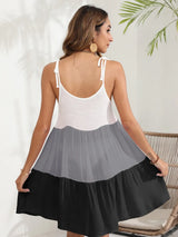 Color Block Spaghetti Strap Cover-Up Dress - V.I.P Digital Presence