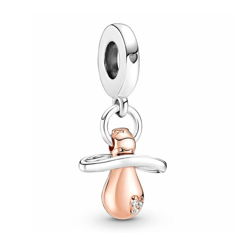 S925 sterling silver eternal confession double surround heart small motorcycle DIY accessories - V.I.P Digital Presence