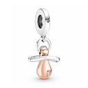S925 sterling silver eternal confession double surround heart small motorcycle DIY accessories - V.I.P Digital Presence