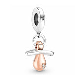 S925 sterling silver eternal confession double surround heart small motorcycle DIY accessories - V.I.P Digital Presence