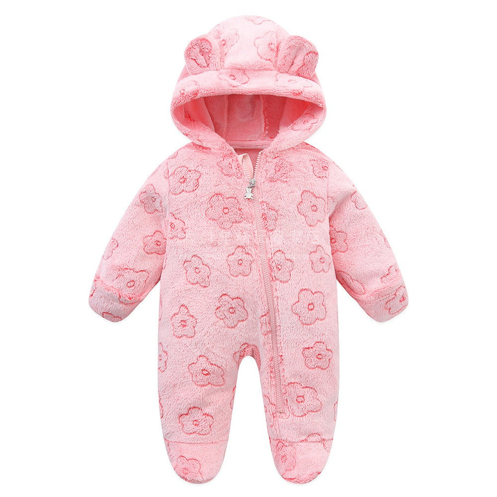Baby cartoon hooded jumpsuit baby crawling suit - V.I.P Digital Presence