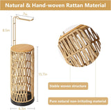 Freestanding Toilet Paper Holder with Storage 3 Rolls of Tissue Holder for Bathroom Handmade Woven Toilet Paper Roll Stand - V.I.P Digital Presence