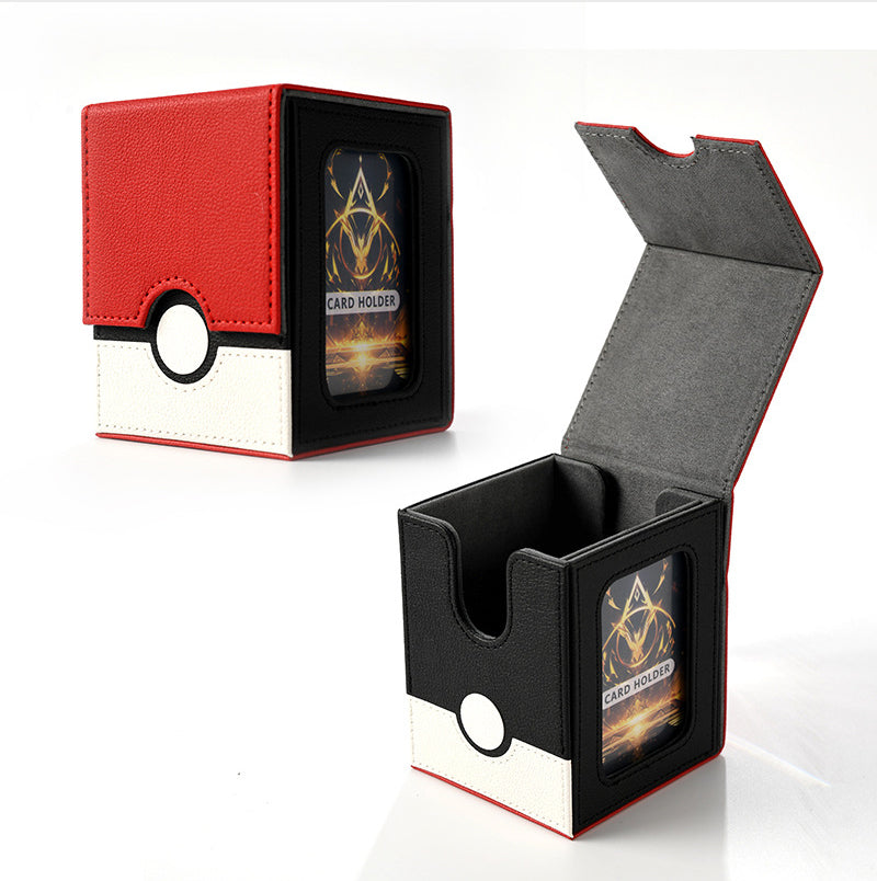 2025 New! Large - capacity Patchwork Windowed Vertical Card Box, 100+ Double - sleeved Cards - V.I.P Digital Presence