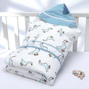 Manta de algodón para bebé recién nacido, edredón de primavera para bebé recién nacido, doble capa, saco de dormir antichoque de algodón para bebé.