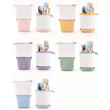 Creative Retractable pencil case school stationery Storage bag Kawaii Solid color Pen case cute pen holder gifts for kid pen bag - V.I.P Digital Presence