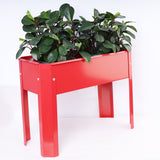 Elevated garden bed.metal elevated outdoor flowerpot box.suitable for backyard and terrace.large flowerpot. Red x 2 - V.I.P Digital Presence