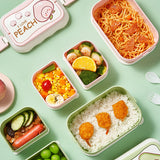 ins cartoon cute microwaveable large capacity double-layer portable lunch box lunch box - V.I.P Digital Presence