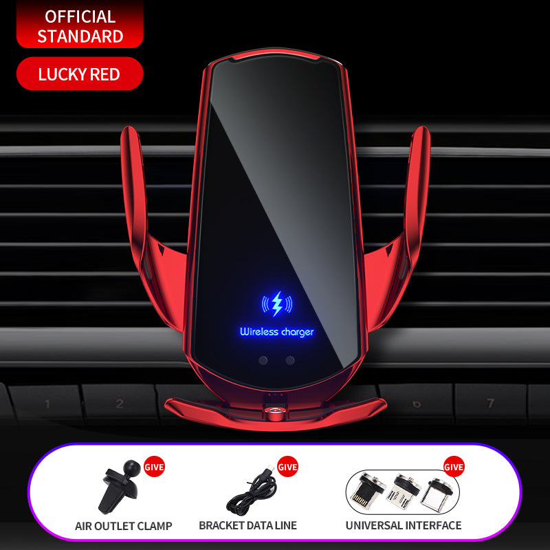 Q3 car wireless charging mobile phone holder 15W induction opening and closing car navigation stand supplies - V.I.P Digital Presence