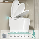 ST-GP-01 Smart Toilet with Heating, Portable Toilet with Automatic Opening and Closing, 1.28GPF Water Tank Free Toilet, White - V.I.P Digital Presence