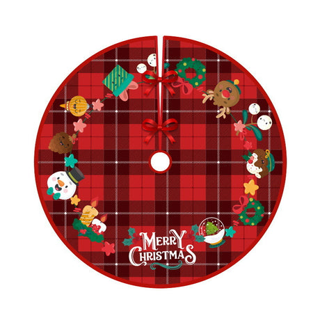 Deer Head Snowflake Santa Claus Gift Box Series Christmas Tree Bottom Decoration Apron Atmosphere Decoration - V.I.P Digital Presence