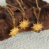 Clavicle chain fashionable and simple small sun pendant titanium steel necklace for women - V.I.P Digital Presence