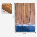 Wood Cutting Board Resin Blue green Wave Pattern - V.I.P Digital Presence