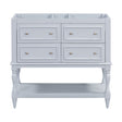 36" Bathroom Vanity Cabinet without Sink Standing Vanity Set with 4 Drawers& Soft Closing Doors Blue (NOT INCLUDE BASIN SINK) - V.I.P Digital Presence