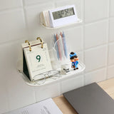 New Foldable Punch - Free Wall - mounted Plastic Floating Shelf for Bathroom and Toilet, Ideal for Towel and Clothes Storage - V.I.P Digital Presence