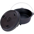 Cast iron Dutch oven with lid, outdoor camping deep pot, used for camping, cooking, barbecue and leg rest, 4.5 quarts - V.I.P Digital Presence