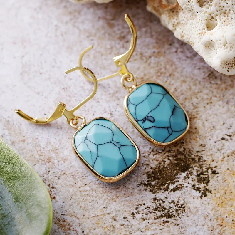 Copper Natural Stone Dangle Earrings - V.I.P Digital Presence