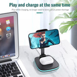 Multi functional wireless charging desktop magnetic bracket suitable for folding wireless chargers for Apple and Huawei phones - V.I.P Digital Presence
