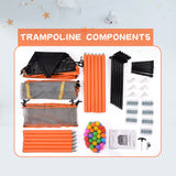 55'' Toddlers Trampoline with Safety Enclosure Net and Balls, Indoor Outdoor Mini Trampoline for Kids - V.I.P Digital Presence