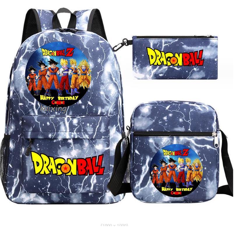 Youth Dragon Ball Backpack Student Shoulder Bag Travel Bag 3-Piece Set - V.I.P Digital Presence