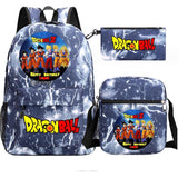 Youth Dragon Ball Backpack Student Shoulder Bag Travel Bag 3-Piece Set - V.I.P Digital Presence