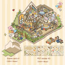 Landscape stickers large 3D stereoscopic scene collage miniature scene ledger stickers DIY stickers