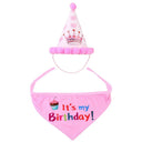 2Pcs/Set Dog Hat Bib Dog Birthday Bandana Scarf Adjustable Bandana Neckerchief Cat Dog Birthday Bib Hat Pet Supplies - V.I.P Digital Presence