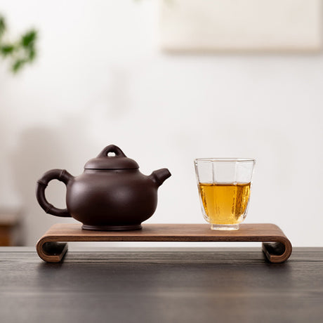 Retro - style Walnut Tea Tray, Wooden Soap - scented Candle Holder, Household Grocery Desktop Storage Box & Decorative Plate - V.I.P Digital Presence