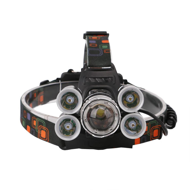 12000Lm XML T6 5 LED Headlight 4 Modes Torch 2x18650 battery+ Car charger - V.I.P Digital Presence