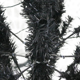 6FT artificial fir curved top Halloween tree, with 1080 lush branch tips and 300 LED lights in a Christmas and Halloween style - V.I.P Digital Presence