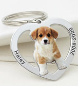 Family commemorative pet dog hang tag photo keychain couple photo titanium steel DIY necklace pendant customized - V.I.P Digital Presence