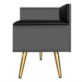 Modern Shoe Storage Bench with Hidden Storage and Upholstered Cushions for Bedside, Living Room and Entryway (Gray) - V.I.P Digital Presence