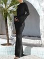 Openwork Backless Flare Sleeve Cover-Up Dress - V.I.P Digital Presence