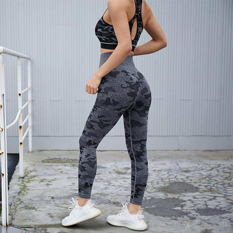 2PCS Camouflage Camo Yoga Set Sports Wear For Women Gym Fitness Clothing Booty Yoga Leggings + Sport Bra GYM Sport Suit Femme - V.I.P Digital Presence