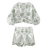 Fashionable Casual Loose Embroidered Short Top and Shorts for Women - V.I.P Digital Presence