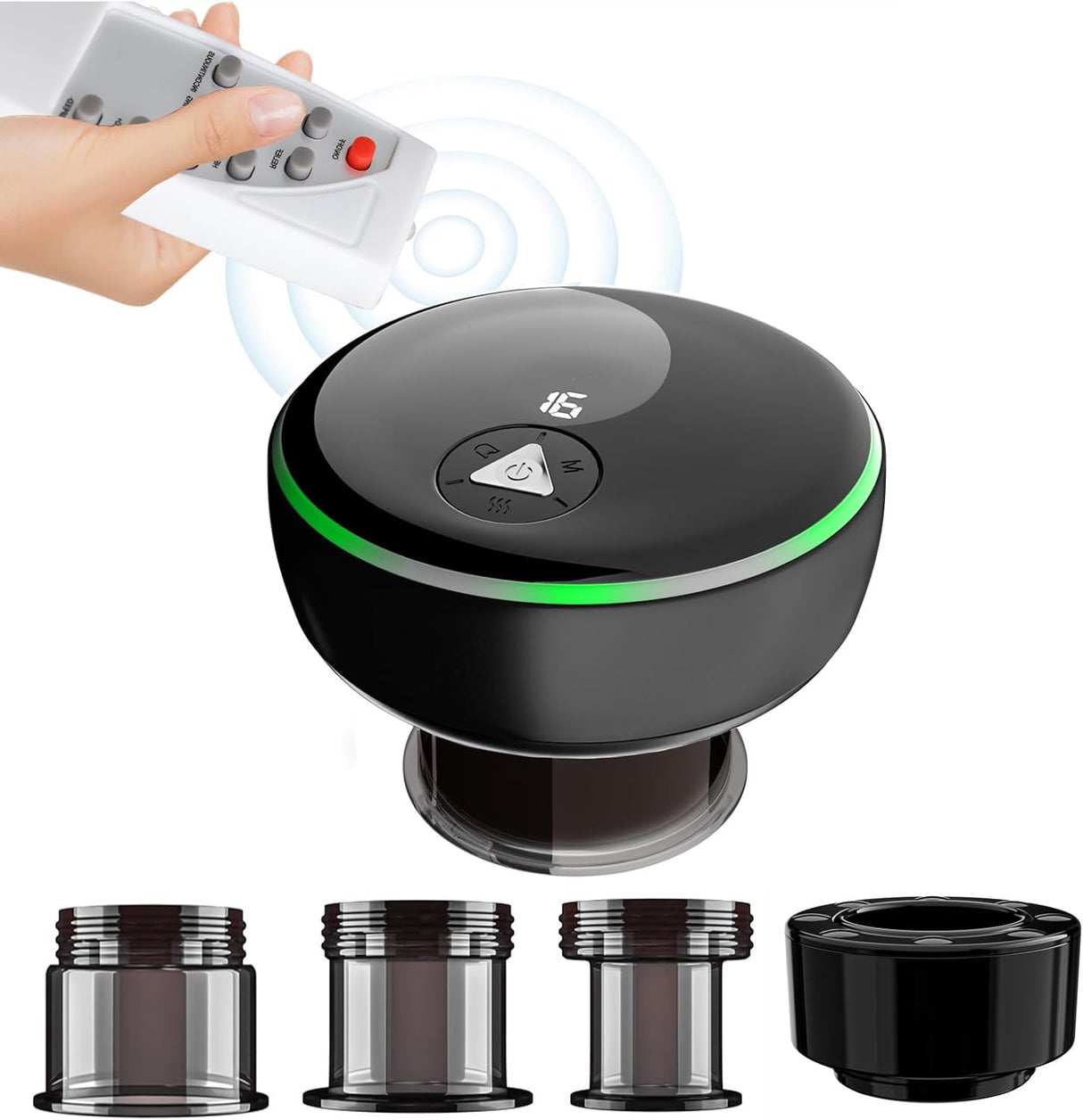 Electric Smart Cupping Therapy Set,5 in 1 Remote Control Cupping Set with Red Light Therapy for Pain Relief, Recovery,Cupping Th - V.I.P Digital Presence