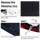 Manta calefactora eléctrica portátil con USB para coche, oficina, invierno, hogar, bebé, poliéster, 88 x 65 cm
