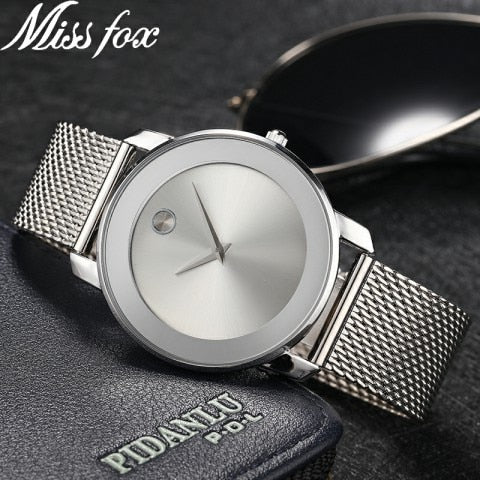 Clearance MISSFOX  2446 Unique Design Minimalist Watch Men Novel Stylish Male Watches Fashion Sports Quartz Wrist Watch For Men Women - V.I.P Digital Presence