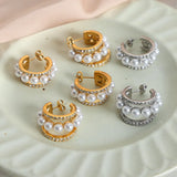 Pearl Titanium Steel C-Hoop Earrings - V.I.P Digital Presence