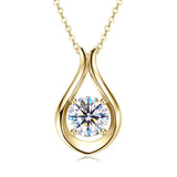 2 Carat Moissanite 925 Sterling Silver Pendant Necklace - V.I.P Digital Presence
