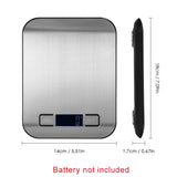 5/10KG Digital Kitchen Scale Stainless Steel Portable Kitchen Food Scale LED Display Electronic Jewelry Baking Weight Scales - V.I.P Digital Presence