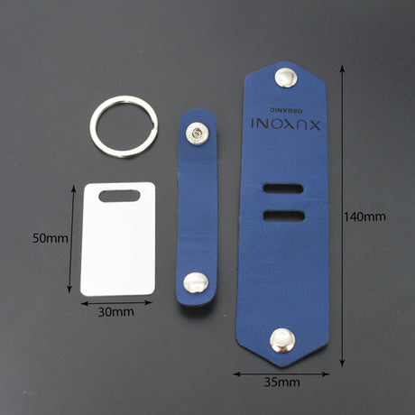 Blank heat transfer leather detachable keychain laser multifunctional DIY leather keychain leather overprint photo - V.I.P Digital Presence